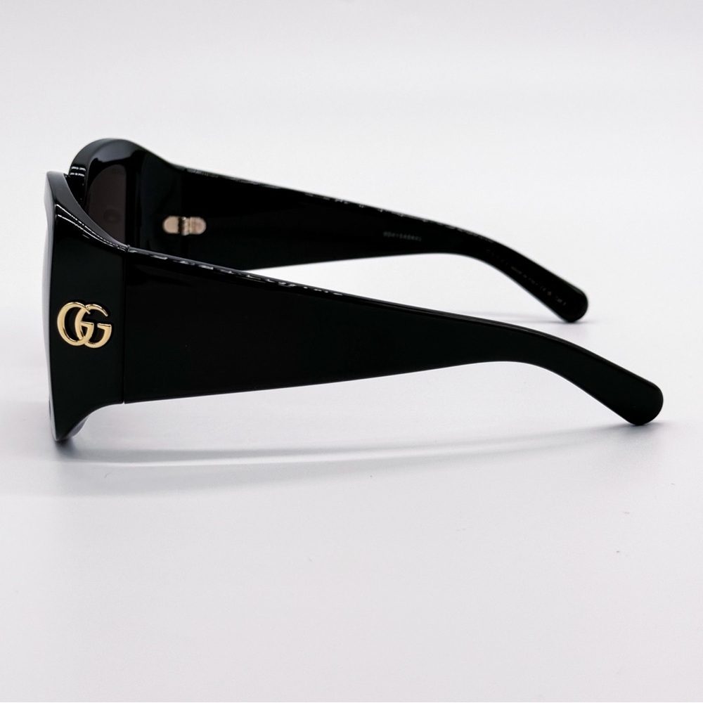 NEW GUCCI GG1402S 001 OVERSIZED WOMEN BLACK SUNGLASSES GUCCI - Picture 9 of 14